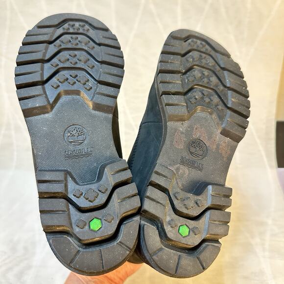 Timberland® Premium 6-Inch Waterproof Size 6.5 Black Nubuck Leather ReBOTL A6446 - Picture 7 of 9